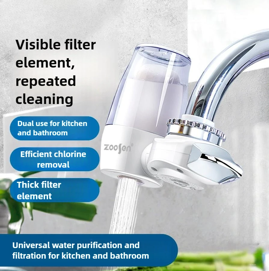 Water Filter for Sink Faucet ,7-Layer Faucet Mount Water Filtration System for Kitchen Sink, Reduces Chlorine, Lead-Free