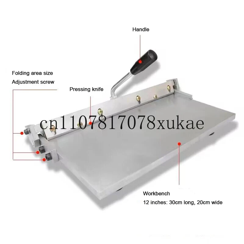 أدوات قابلة للطي، آلة قابلة للطي بحافة يدوية، حقيبة يد محفظة جلدية مقاس 12 بوصة مع آلة تشفيه بلاستيكية