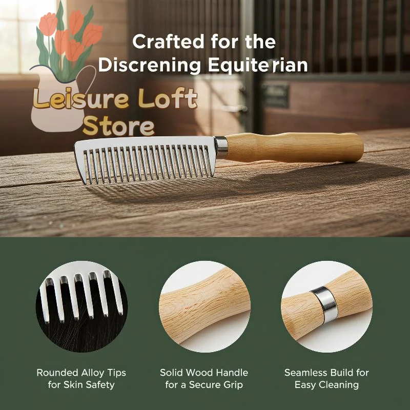 Aluminum Metal Horse Curry Comb Non-Slip Grooming Brush for Pony Coat Cleaning Equestrian Stable Care Supplies