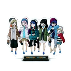 Yuru Camp group walking style Rin Sakura Nadeshiko Minami Aoi acrylic stand figure model plate holder cake topper anime