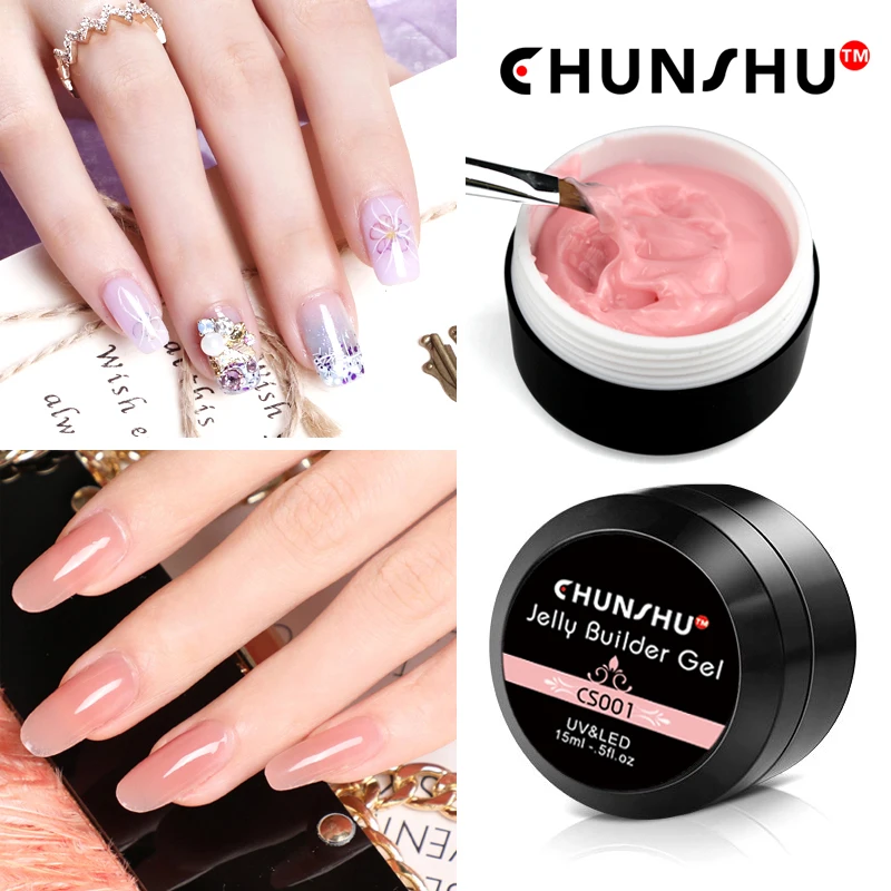 

CHUNSHU Nails Tips Glue Gelpolish As Adhesive Base Coat UV LED Gel Nail Polish Acrylic Solution For Quick Builder Extension DIY