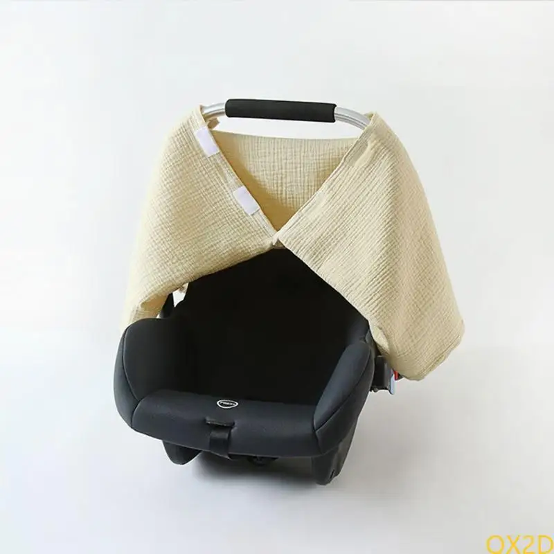 

QX2D Soft & Breathable Baby Bassinet Cover Solid Color Comfortable Seats Protector