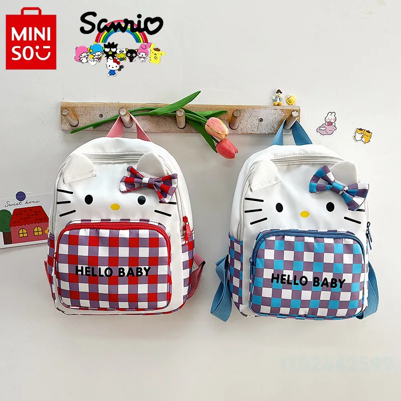 Miniso Hello Kitty New Women\'s Backpack Fashionable High Quality Girls\' Backpack Cartoon Large Capacity Children\'s Backpack