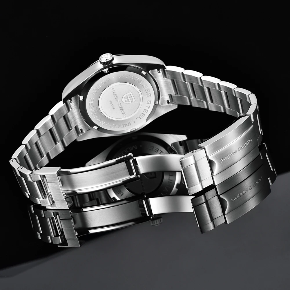 PAGANI DESIGN Watches 2025 New Design Palm Leaf Dial Automatic Mechanical Watch For Men Stainless Steel 200m Waterproof Clock