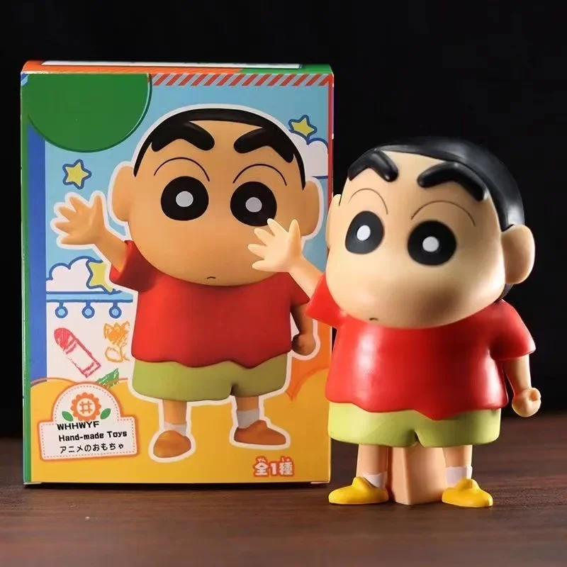 

18CM Waving Crayon Shin-chan Nohara Shinnosuke Boxed Figure Doll Ornament Model For Children's Gifts