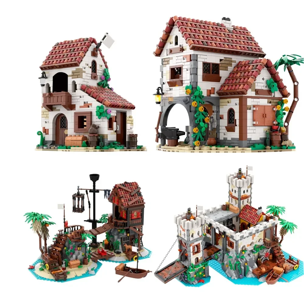 Moc piratas ferreiro imposte imperial remake piratas ilha blocos de construção eldorados fortaleza empires soldado casa tijolos