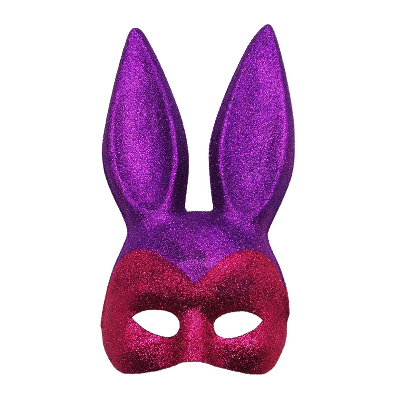 Masque de lapin demi-visage pour femme, masque de lapin pour fille, masque de jeu sexy, costume d'Halloween, danse de bar et de fête