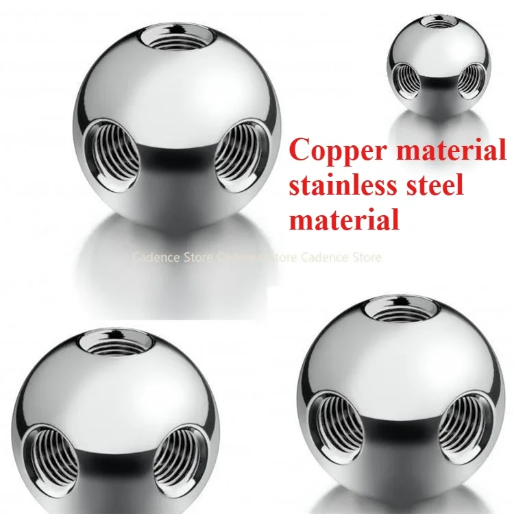 2pcs-three-way-six-hole-threaded-ball-20-25mm-m6-m8-stainless-steel-threaded-steel-ball-display-cabinet-connection-ball