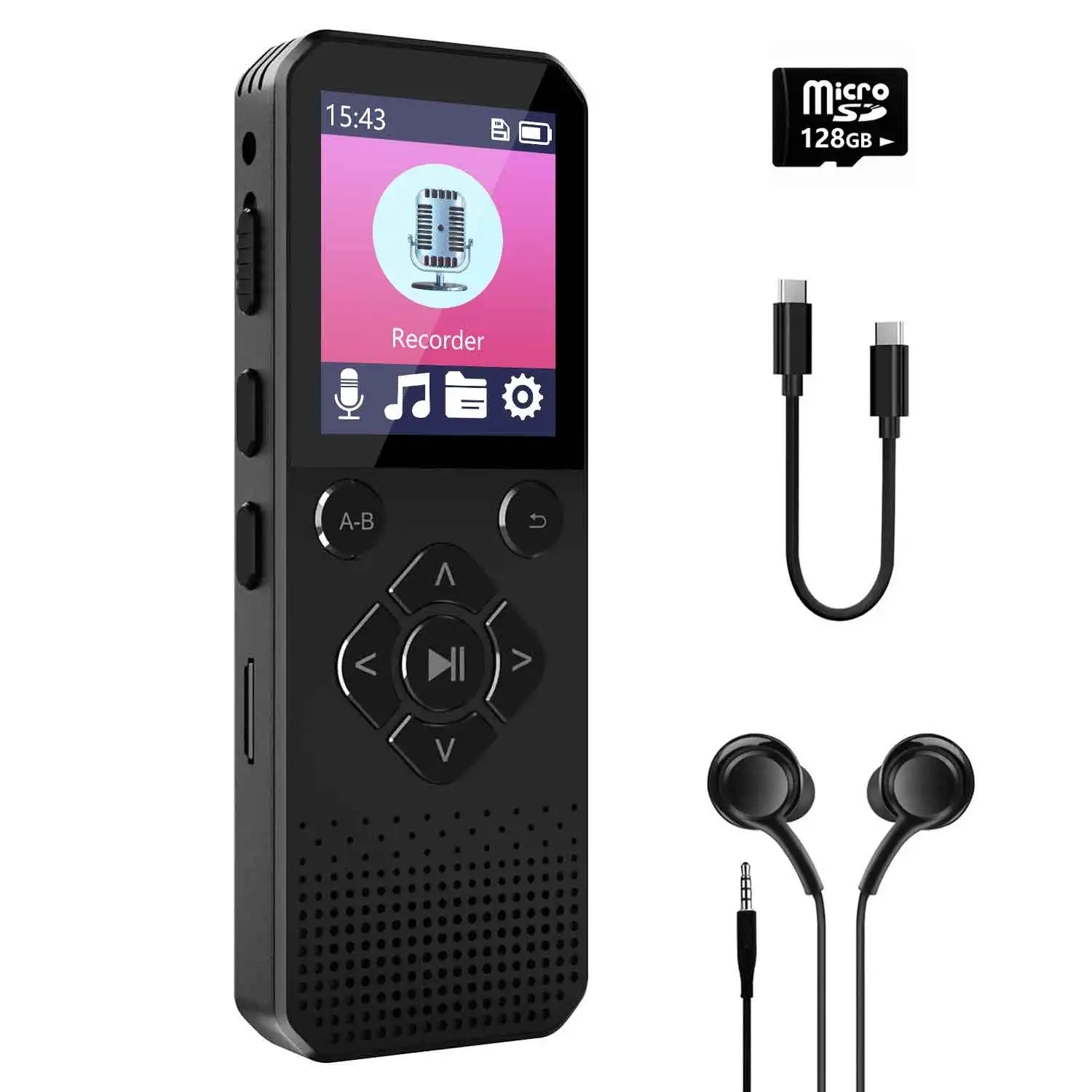 

Digital Voice Recorder-HD Recording,Noise Cancelling,Large Capacity,Long Battery, Bluetooth,for Meeting/Interview/Learning