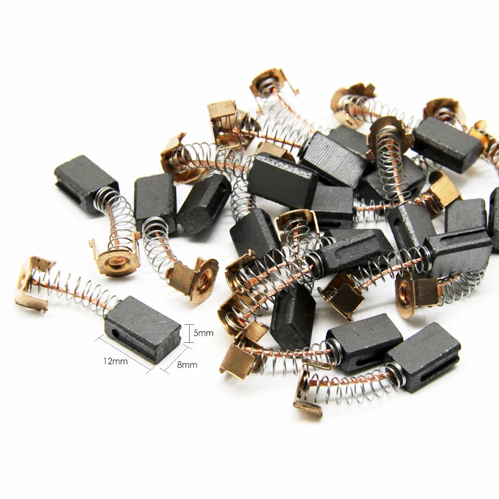 Imagem -05 - Escovas de Carbono 5x8x12 mm para Moedor de Ângulo Black Decker G720 Ferramentas Elétricas Motores Elétricos Peças de Reposição Substituição 10 Pares de