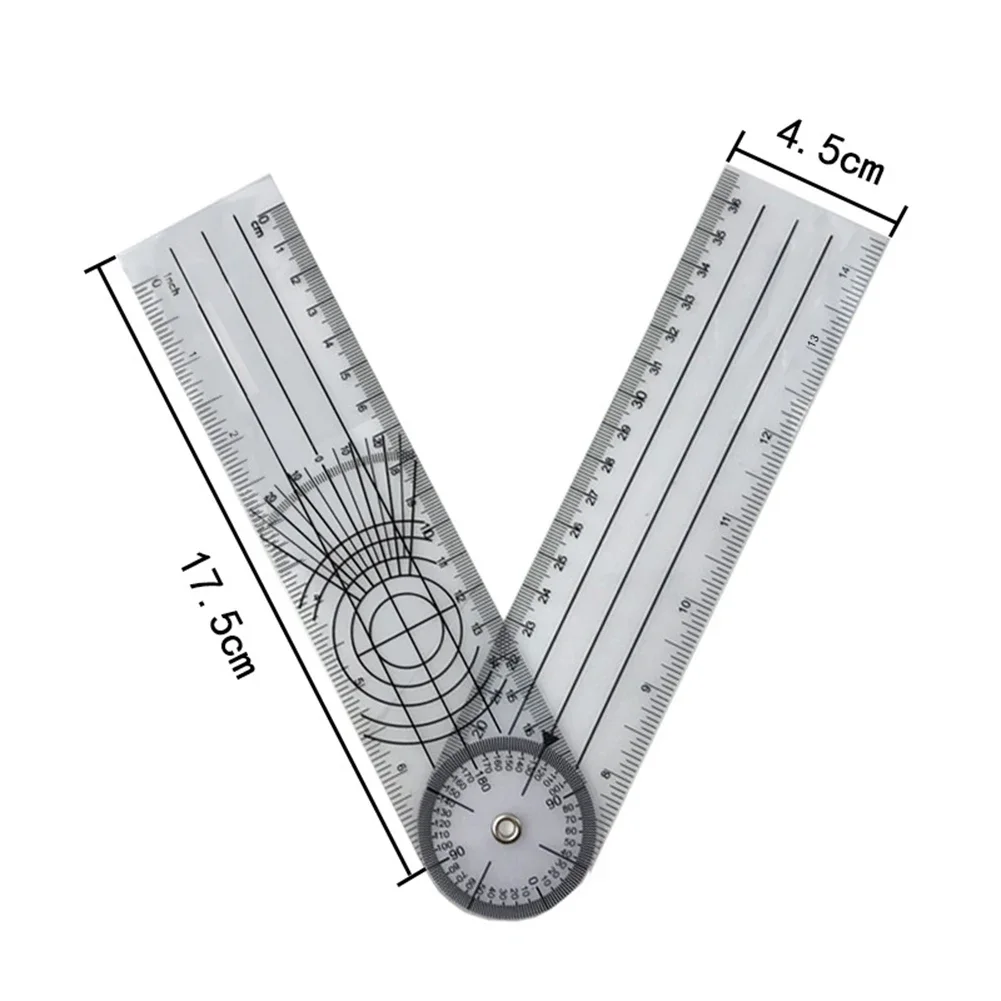 360 Degree Goniometer Angle Medical Spinal Angle Inclinometer Ruler School Office Supplies Protractor Angle Measuring Tool