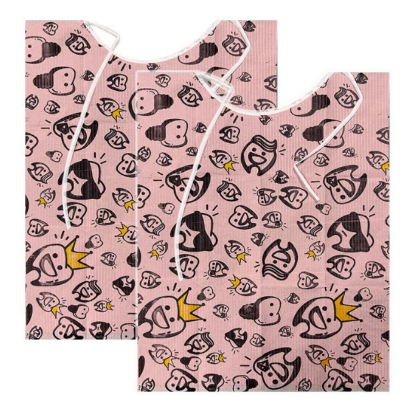 30Pcs Disposable Dental Bibs with Rope Waterproof Patient Apron Scarf Napkins Cleaning Pad Dentistry Accessories