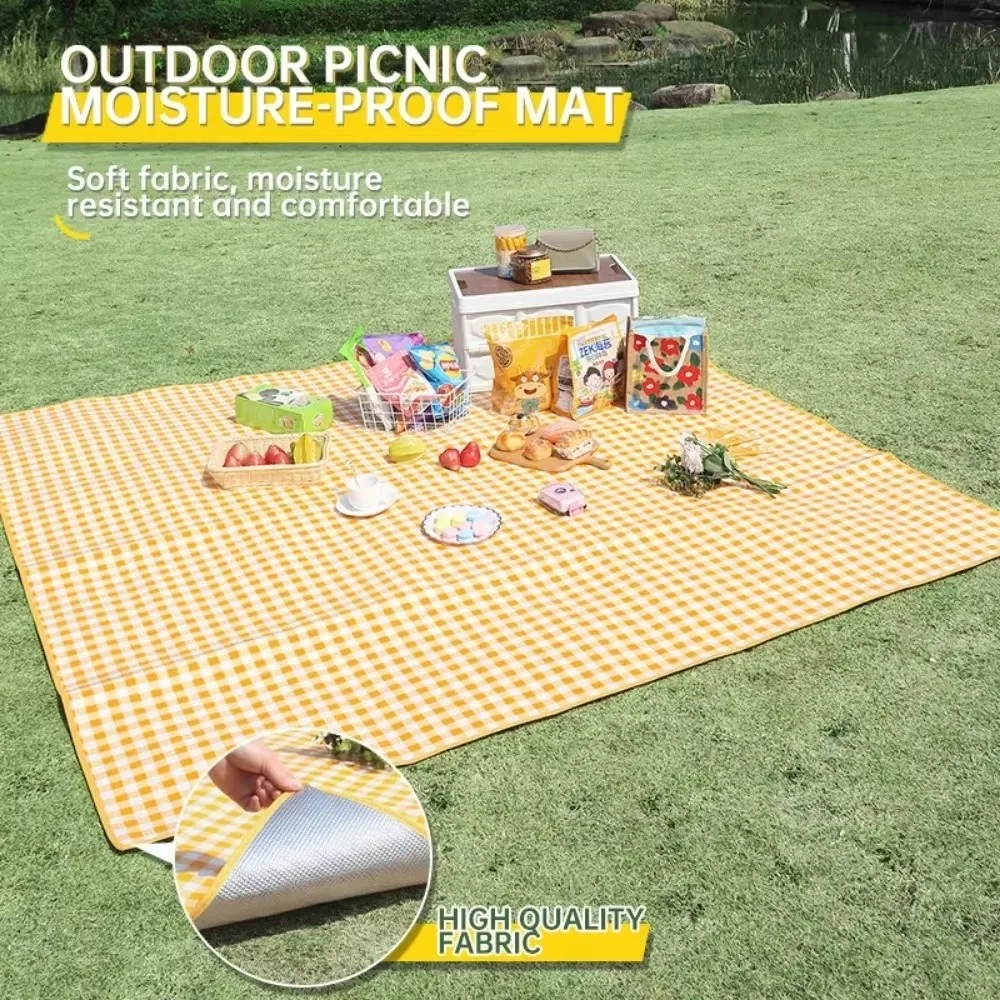 Outdoor Picnic Mat Thickened Easy To Clean Moisture-proof Quick Drying Camping Blanket Portable Foldable Heat Insulation Mats