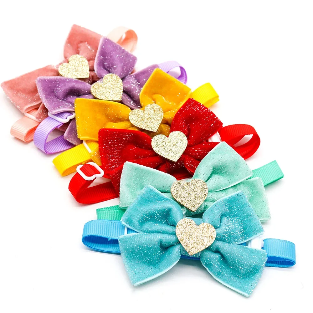 

50PCS love Small Dog Cat Bowties For Valentine's Day Pet Dog Bow Pets Dogs Grooming Accessories Pet Supplies For Small Dogs