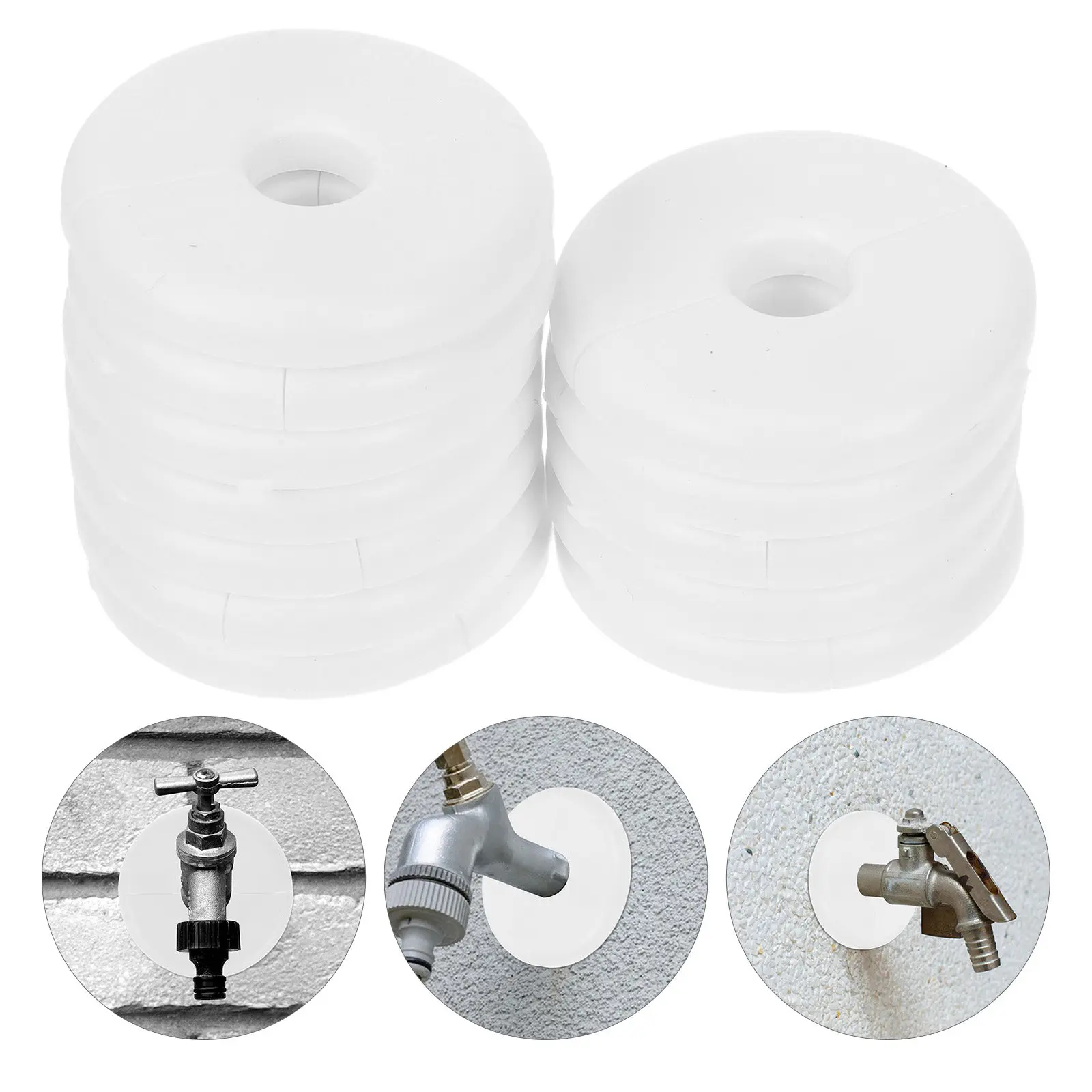 12 Pcs Pipe Cover Decoration Radiator Covers Plastic Collars Plumbing Flange Water