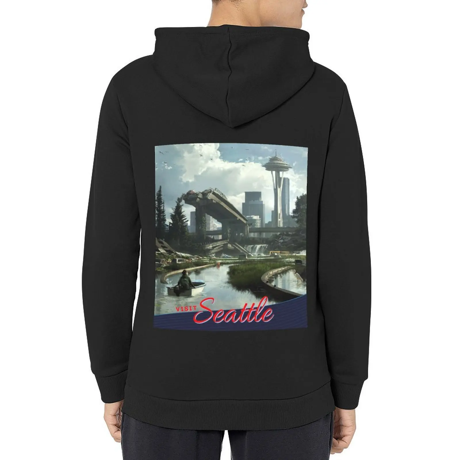 

Visit Seattle! Hoodie men's clothing men clothing men clothes autumn hoodie