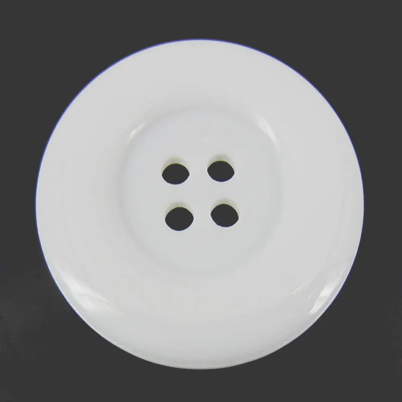 6 stuks 1-1/2 inch 4-gats zwarte harsknoppen grote knoppen geschikt voor naaien, knutselen, scrapbooking 3,8 cm