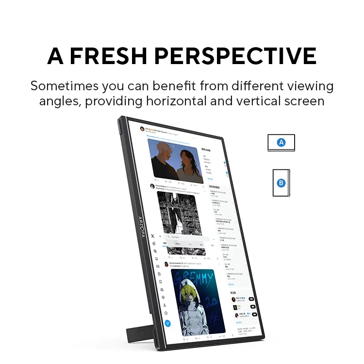 ARZOPA 16inch 2K Portable Monitor 16:10 IPS Screen with type-c mini hdmi Second Display for MAC/Laptop/PC/Xbox/PS4/5/Switch,Z1RC image 2