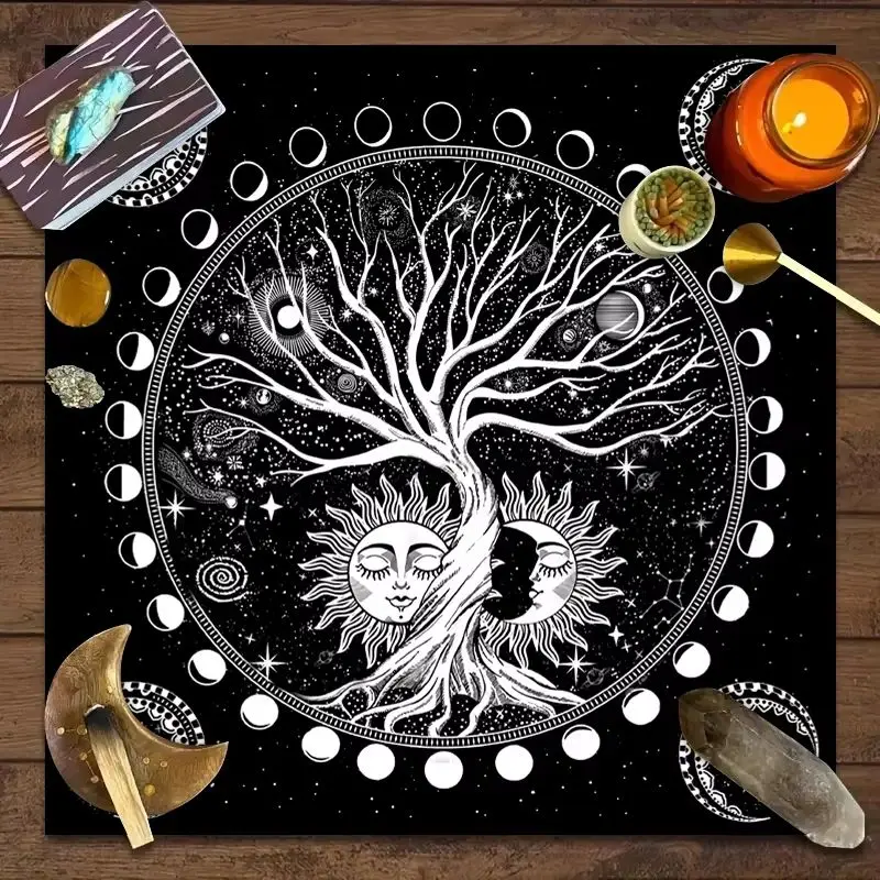 VIKAMA Tarot Tablecloth Eye of Horus Egyptian Print Altar Cloth For Astrology Reading Divination Meditation Room Decor