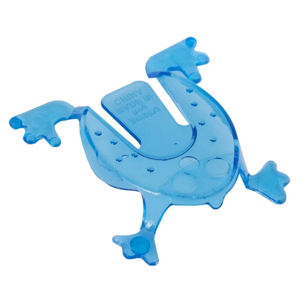 Regalo in plastica che salta rana colore casuale trasparente/colore solido giocattoli divertenti che rimbalzano giocattoli rana