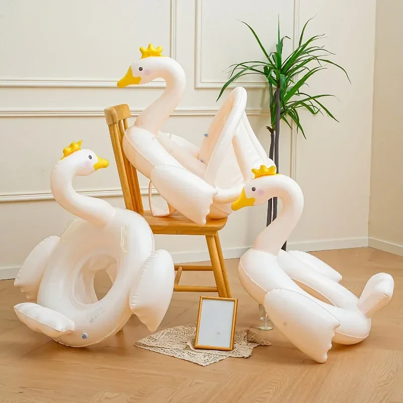 Verdickte Aufblasbare Spielzeug Crown Swan kinder Schwimmen Ring Sommer Im Freien Pool Wasser Park Aufblasbare Schwimmende Wasser Spielzeug