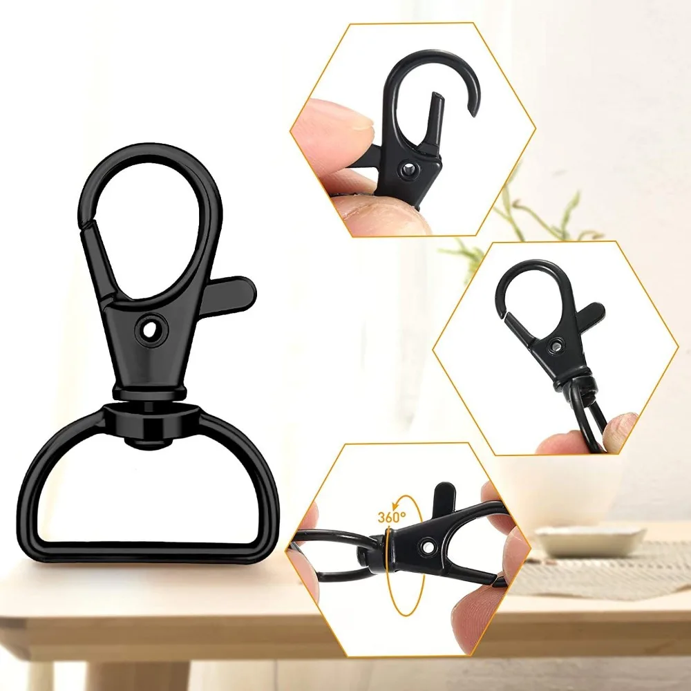 

56Pcs Metal Buckles D Ring and Slider Clasp Set Bags Hardware DIY Lobster Claw Clasp Jewelry Making Swivel Clasp