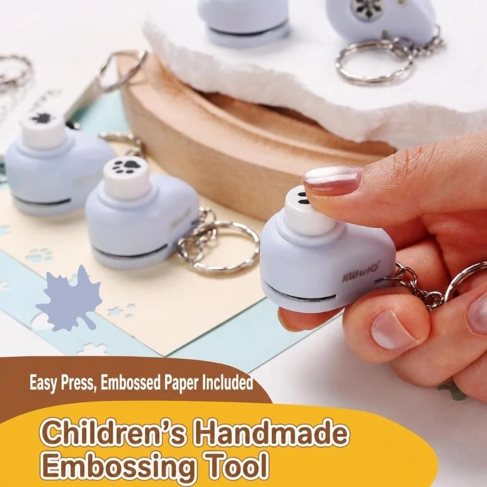 With Keychain Mini Paper Punch Portable DIY Craft Tool Portable Hole Puncher Small Pattern Punch Journal Card Making