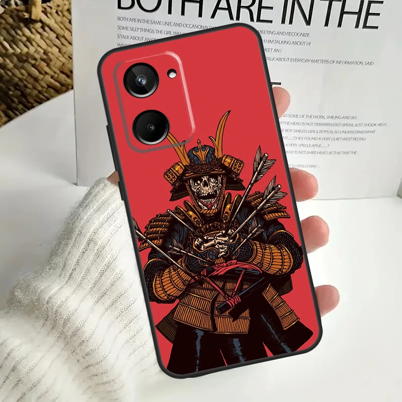 Japanese Samurai Warrior Case For Realme 9 10 11 12 Pro Plus GT5 GT Neo5 C21Y C25s C30 C31 C33 C35 C51 C53 C55 C67