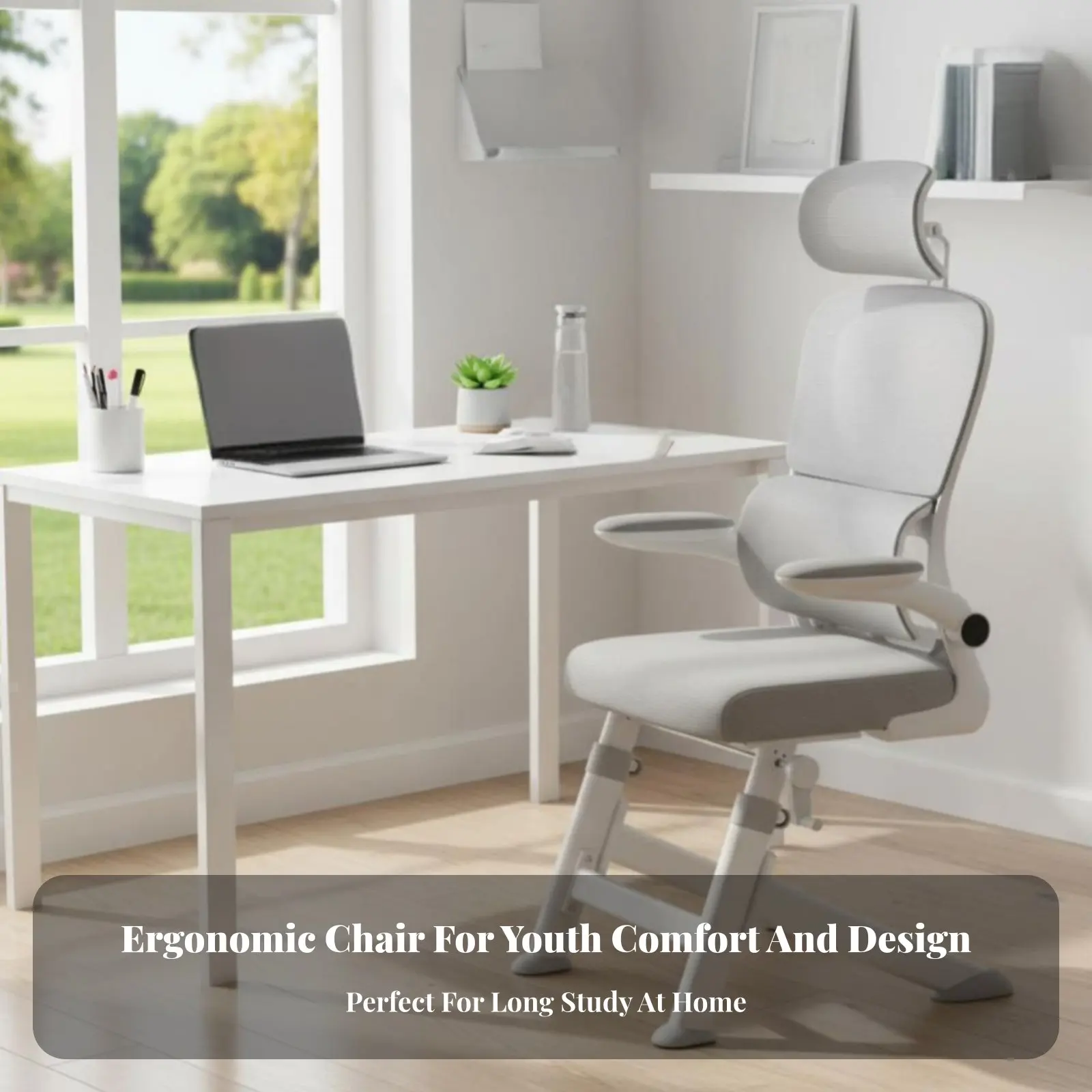 

Adjustable Student Chair Ergonomic Design Desk Seat Support Reclining supportrest for Adults, Study Room, Workspace, Bedroom