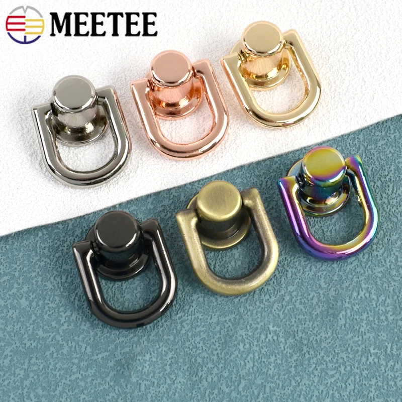 5/10/20 יחידות מתכת ריווט ציפורן אבזם D טבעת קליפ קלאספ לידית תיק שרשרת סוויבל מסמרים מחבר הוק אביזרי אומנות