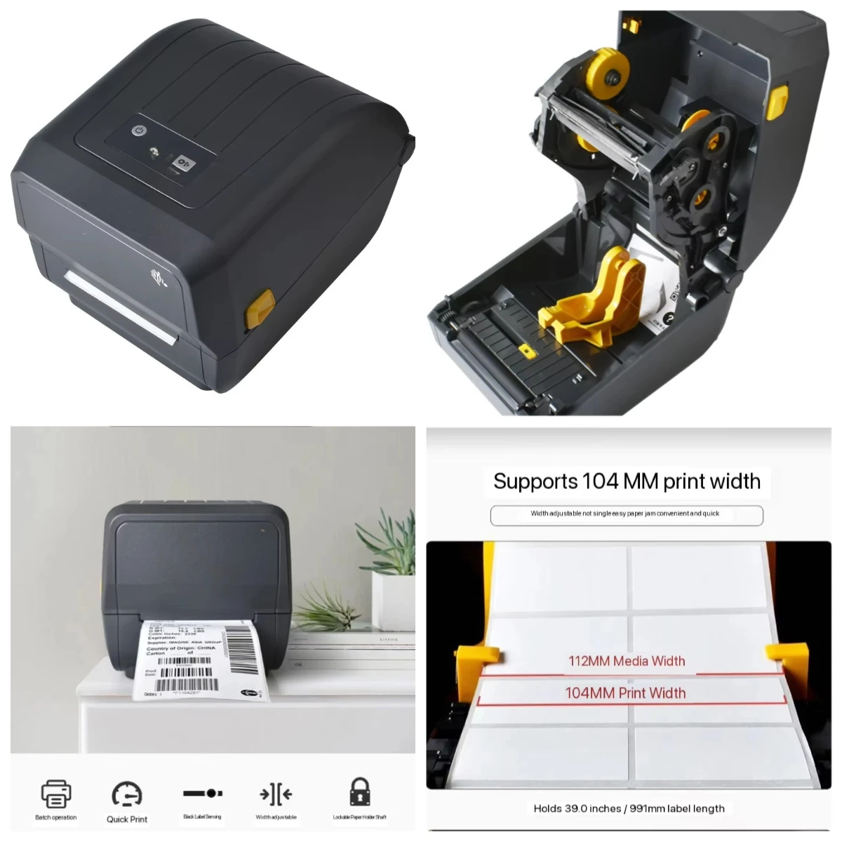 

High Speed Direct Thermal Transfer Label Printer Desktop Barcode Sticker Printing Machine