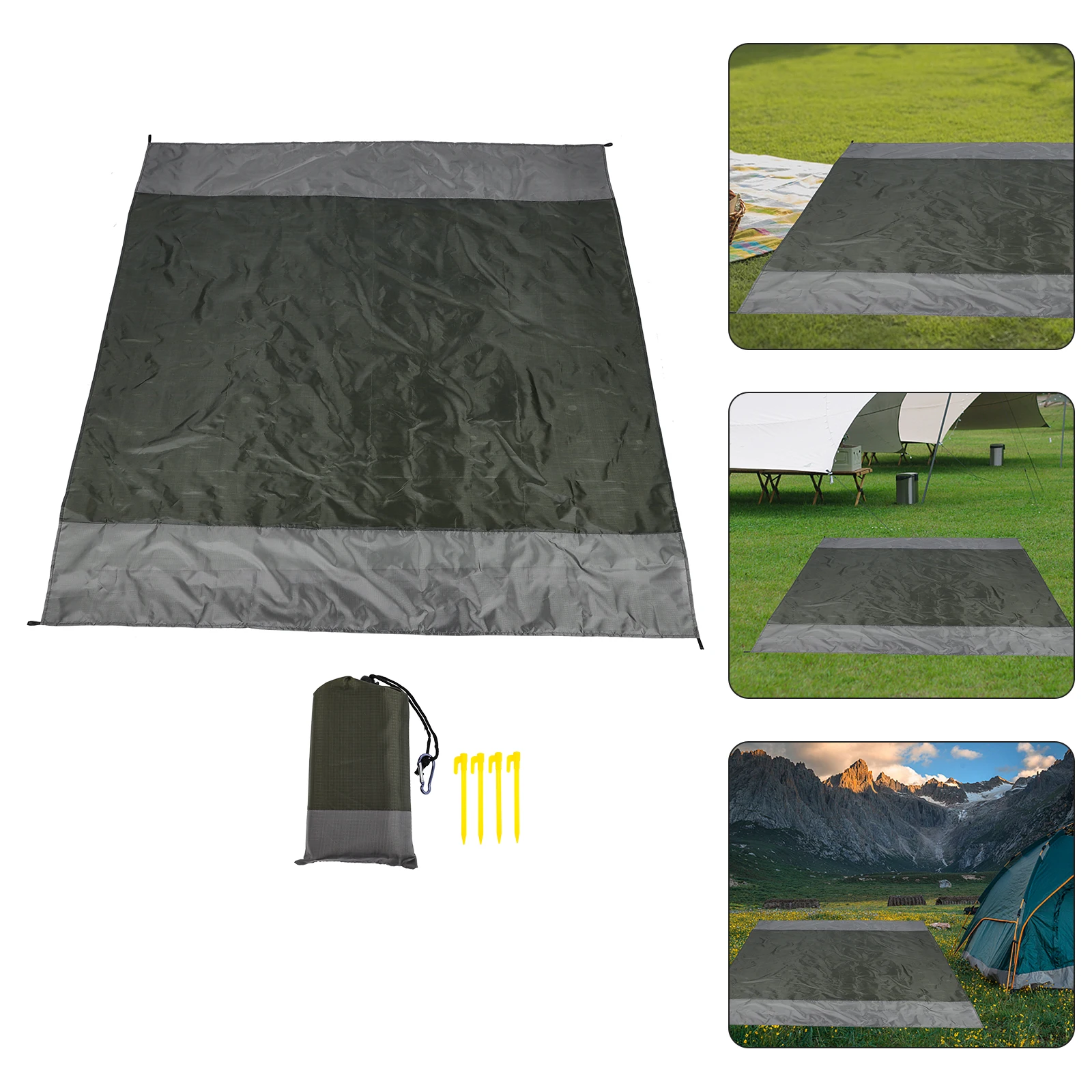

1 Set Waterproof Beach Foldable Large Outdoor Blanket Camping Picnic Rug Lightweight Foldable Mat With Carry Strap For Travel