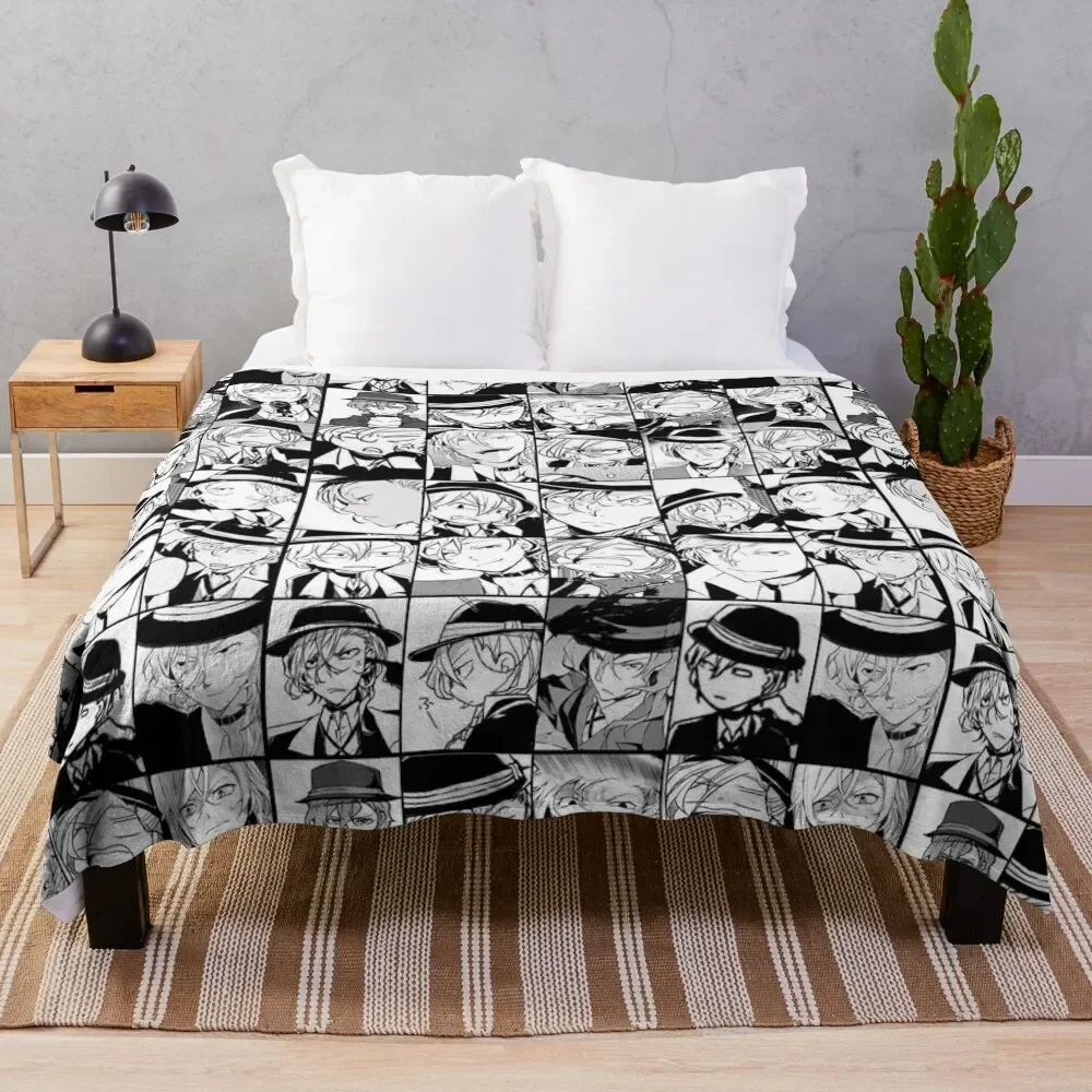 

chuuya collage- manga version Throw Blanket Warm Napping Blanket for Office Couch Bed