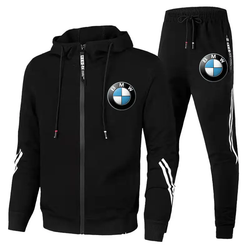 2025Spring and Autumn Best-Selling Casual BMW Sports Suit Men's Fashion Couple Wear Trendy Sweater Hoodie Men's Jacket