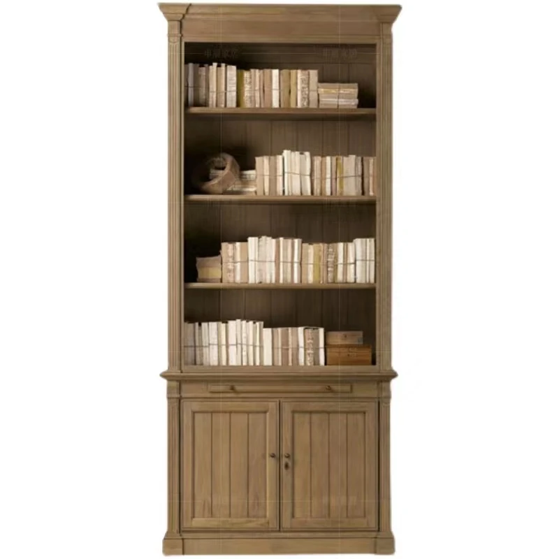 

Американская ретро-лампа, роскошная элитная модная гостиная, кабинет, комбинированный книжный шкаф из цельного дерева