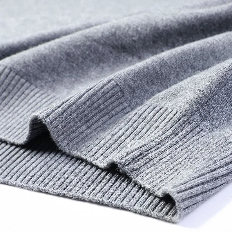 Maglione pullover lavorato a maglia a maniche lunghe da uomo Autunno Inverno Maglione classico caldo termico Maglione bianco giallo zenzero leggero