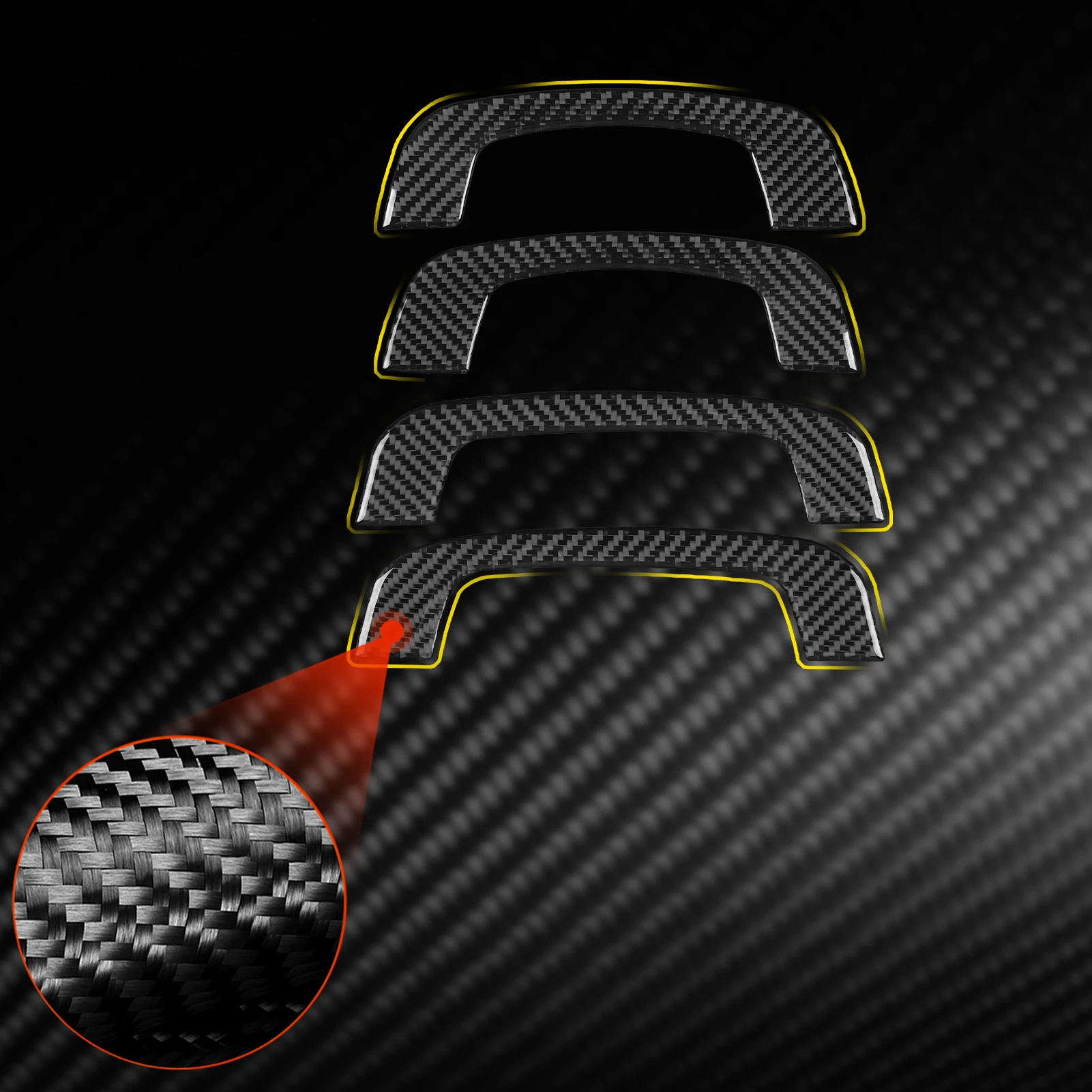 

Автомобильные аксессуары из настоящего углеродного волокна, защитная ручка на крышу, декоративная крышка, мягкая наклейка для BMW 5 серии i5 G60/G68 BEV 2024 2025