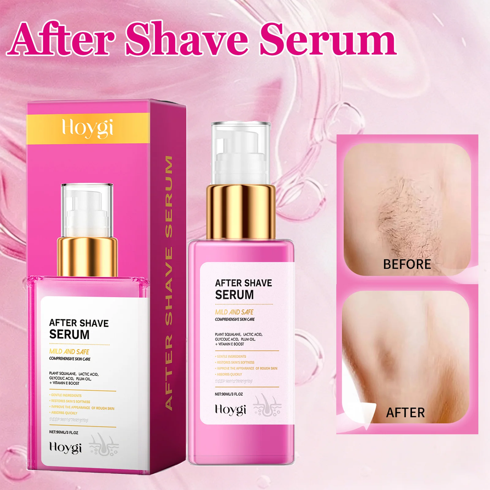 After Shave Serum Soothing Hydrating Post Shave Care to Prevent Ingrown Hair For Smooth Irritation-Free Skin Lightweight