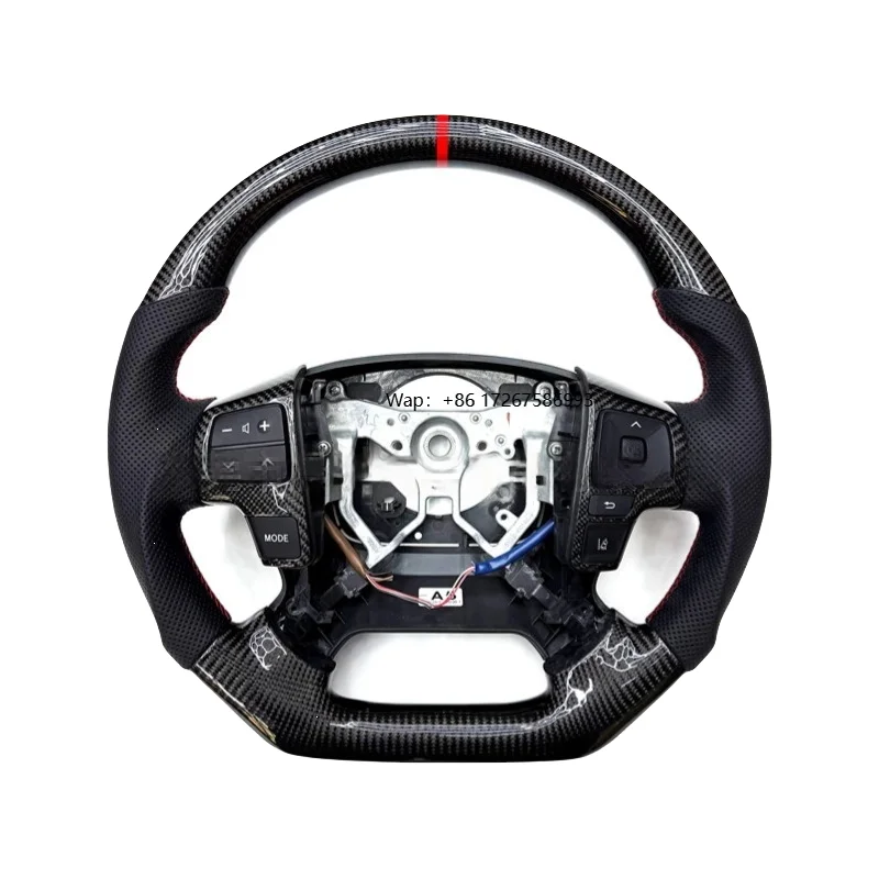 

Premium Carbon Fiber Steering Wheel Upgrade for 2008-2015 Land Cruiser & Hiace Durable Comfortable Anti-Slip Racing Style