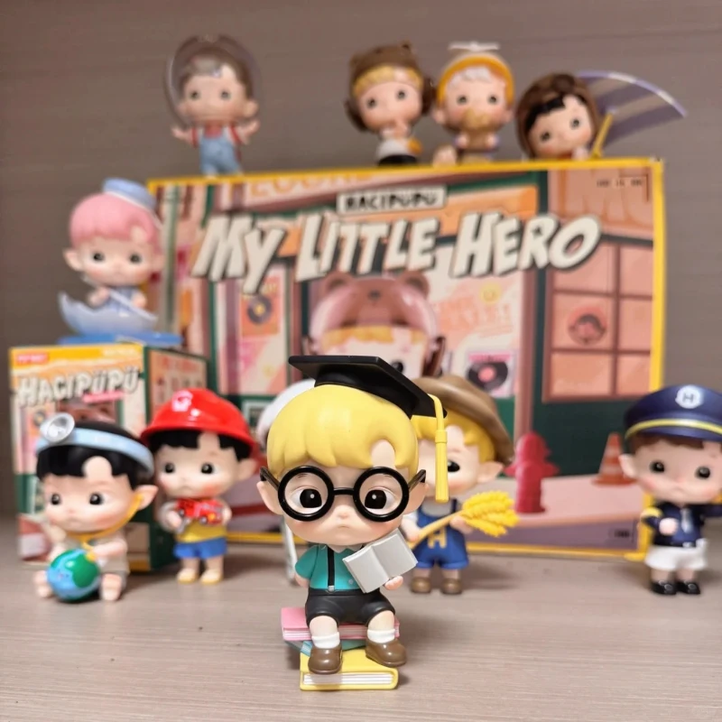 Blind Box HACIPUPU Little Hero Series Mystery Anime Action Figure Model Doll Tabletop Decor Kid Surprise Cute Birthday Gift Toy