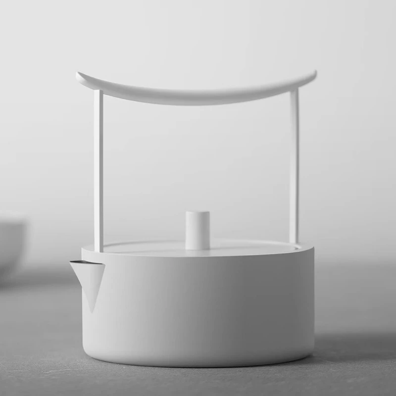 

Чайник из нержавеющей стали, портативный мини-чайник и подогреватель, электрический чайник с подогревом для дома/офиса, чайник в японском стиле