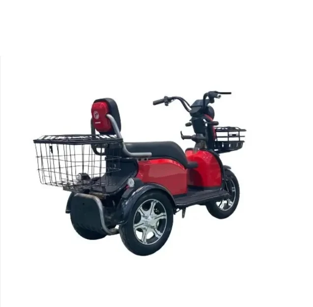 2023 Customized 3-Wheel Electric Scooter With Two Baskets High Quality Electric Tricycles Axle