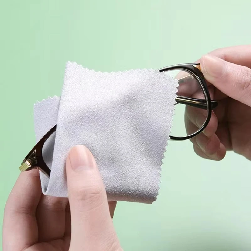 1/10pcs Anti-fog Suede Glasses Cloth Reusable Microfiber Anti-fog Cloth Lens Anti-fog Mobile Phone Camera Lenses Screen Clean view 2