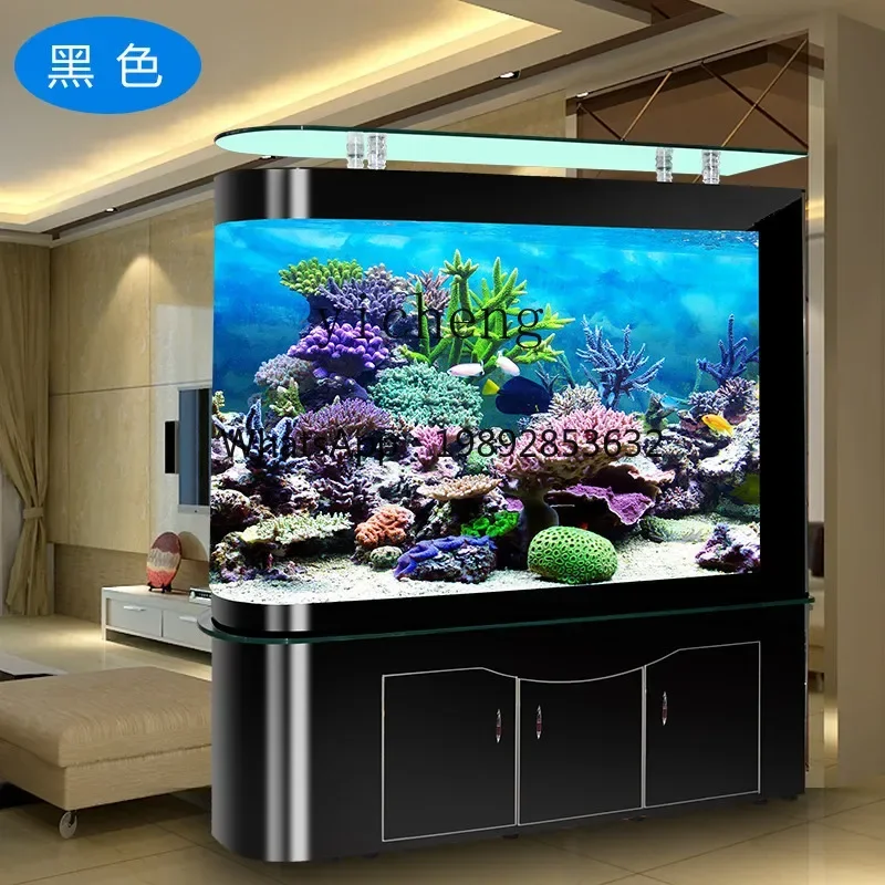 aquarium glass fish tank under filter goldfish tank screen partition large and medium sized