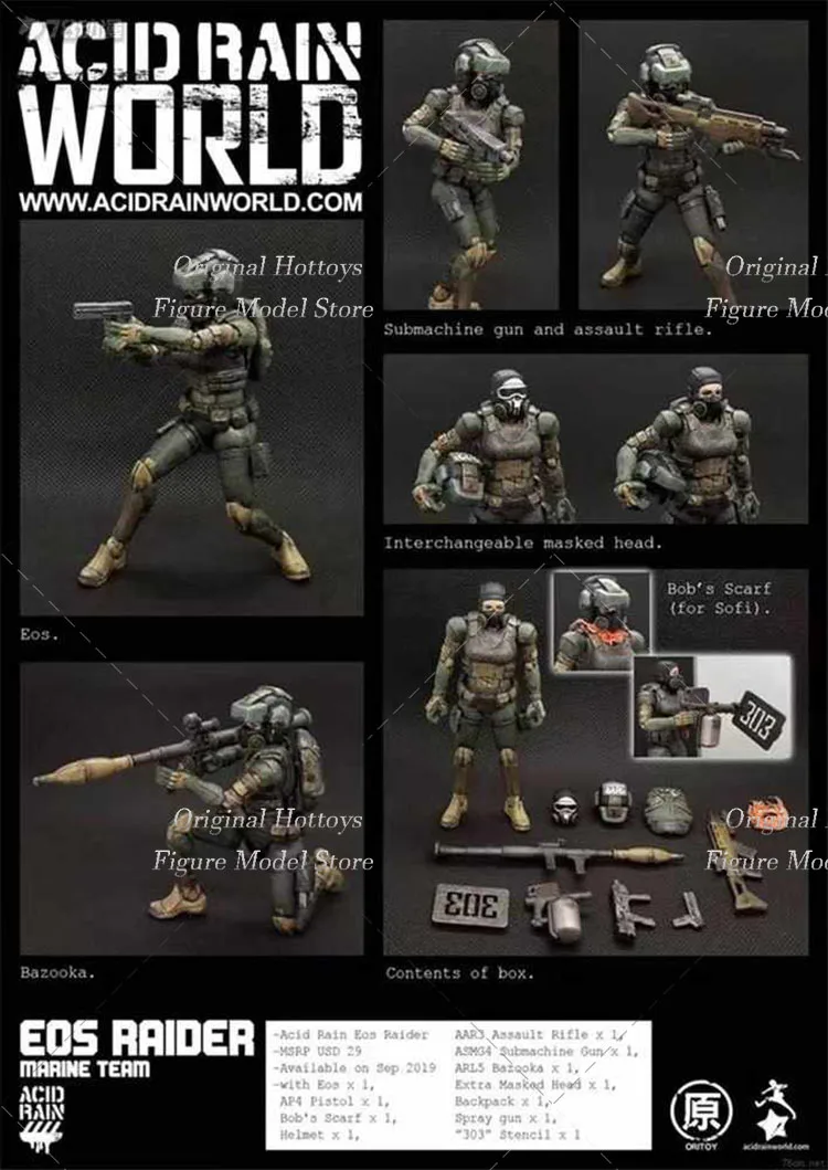 In Stock Acid Rain War 1/18 Scale Women Soldier FAV-303 EOS Assault Female Warrior Full Set 3.75-inch Action Figure Model