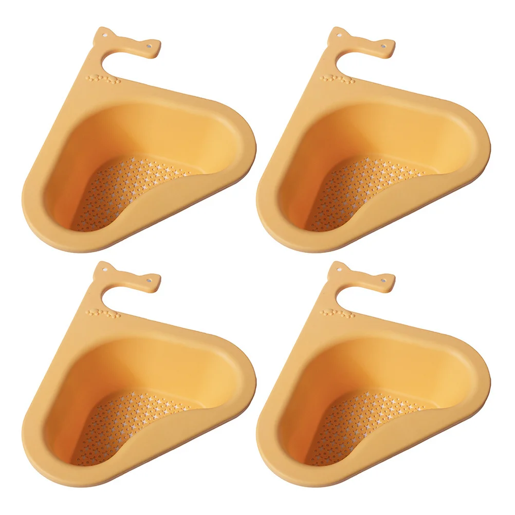 

4Pcs Vegetable Basket Hanging Drain Sink Strainer Plastic PP Leftover Draining MultiPurpose Kitchen Sink Fruit Veggie Washer