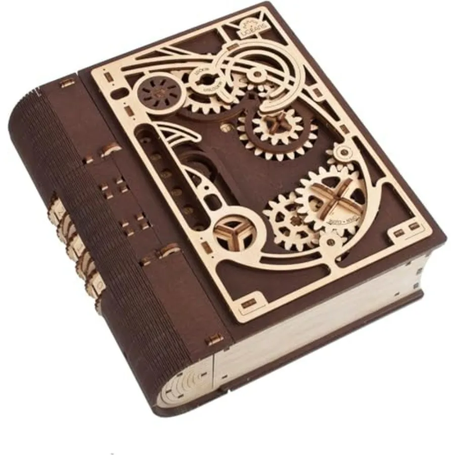

Деревянные 3D-пазлы UGEARS Book of Secrets для взрослых - Механический 3D-конструктор-головоломка - Головоломки-кроссворды для взрослых, сделай сам