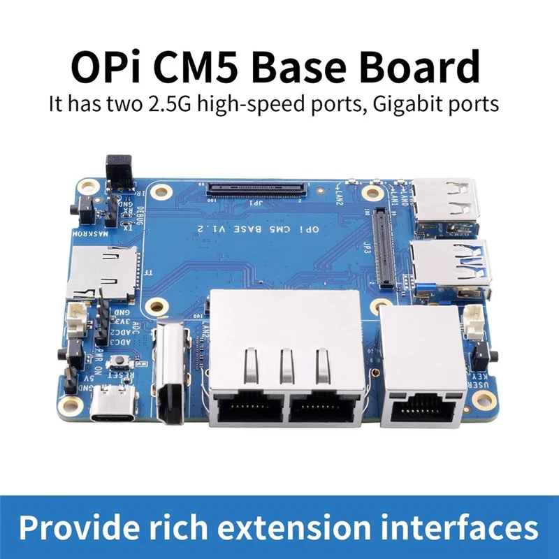Y67A-CM5 Base Board With 2X2.5G LAN Ports, 1Xgigabit LAN Port, 3Xstandard CM5 Connectors, CM5 Carrier Board For Orange Pi CM5