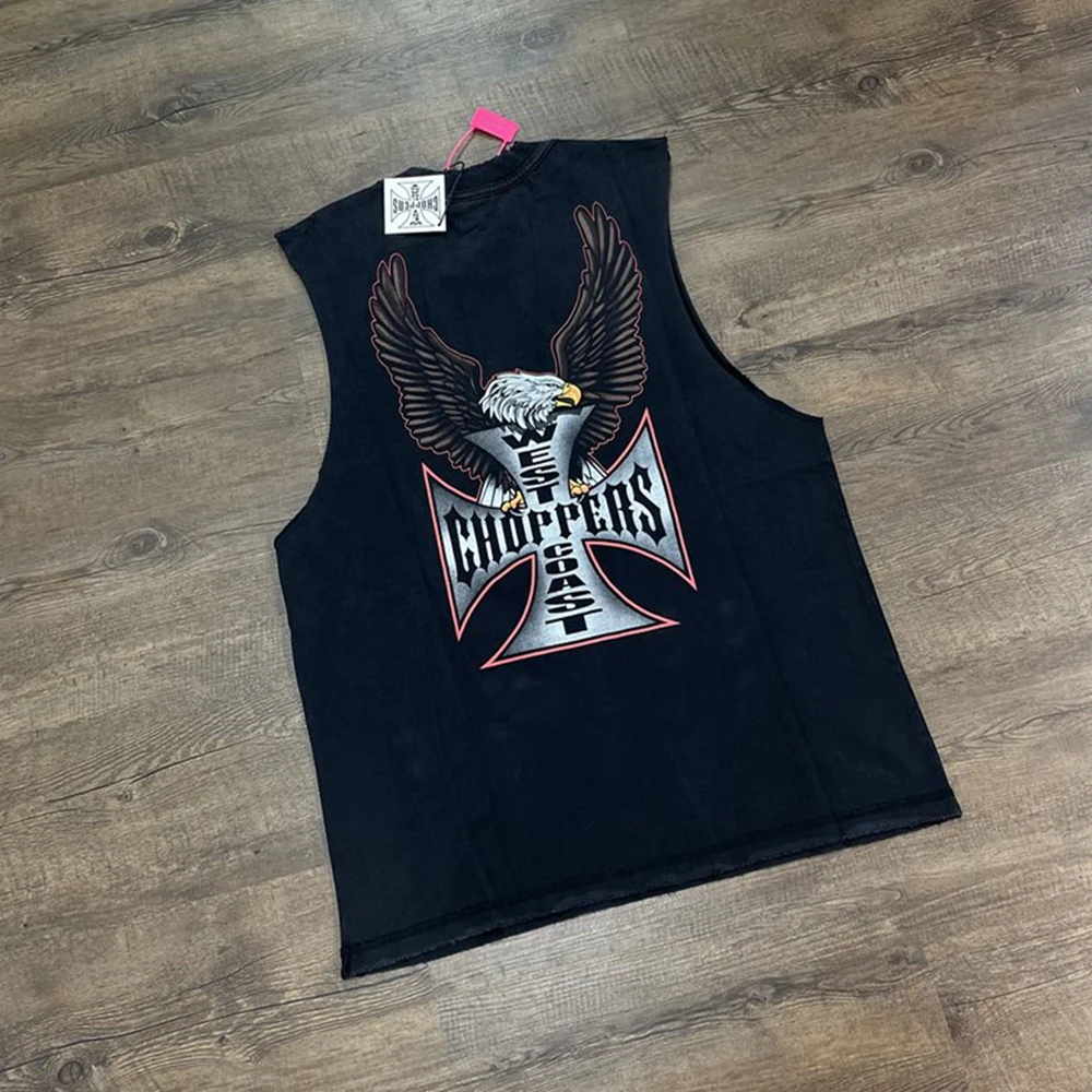 

Yao Fashion Luxury Brand High Quality 1:1 2025SS Tops Tank Streetwear Oversize Print Vintage HipHop Sleeveless Vest For Men