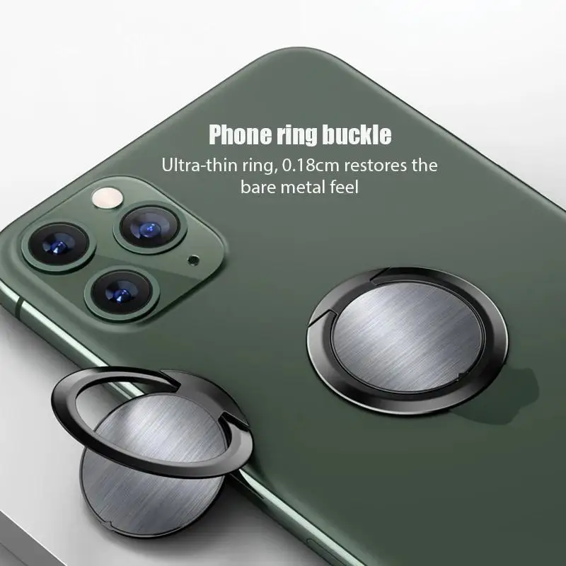 1 buah Logam Sangat Tipis 360 °   Dudukan Cincin Telepon Universal Berputar, Aksesori Dudukan Braket Mobil Magnetik Cincin Jari